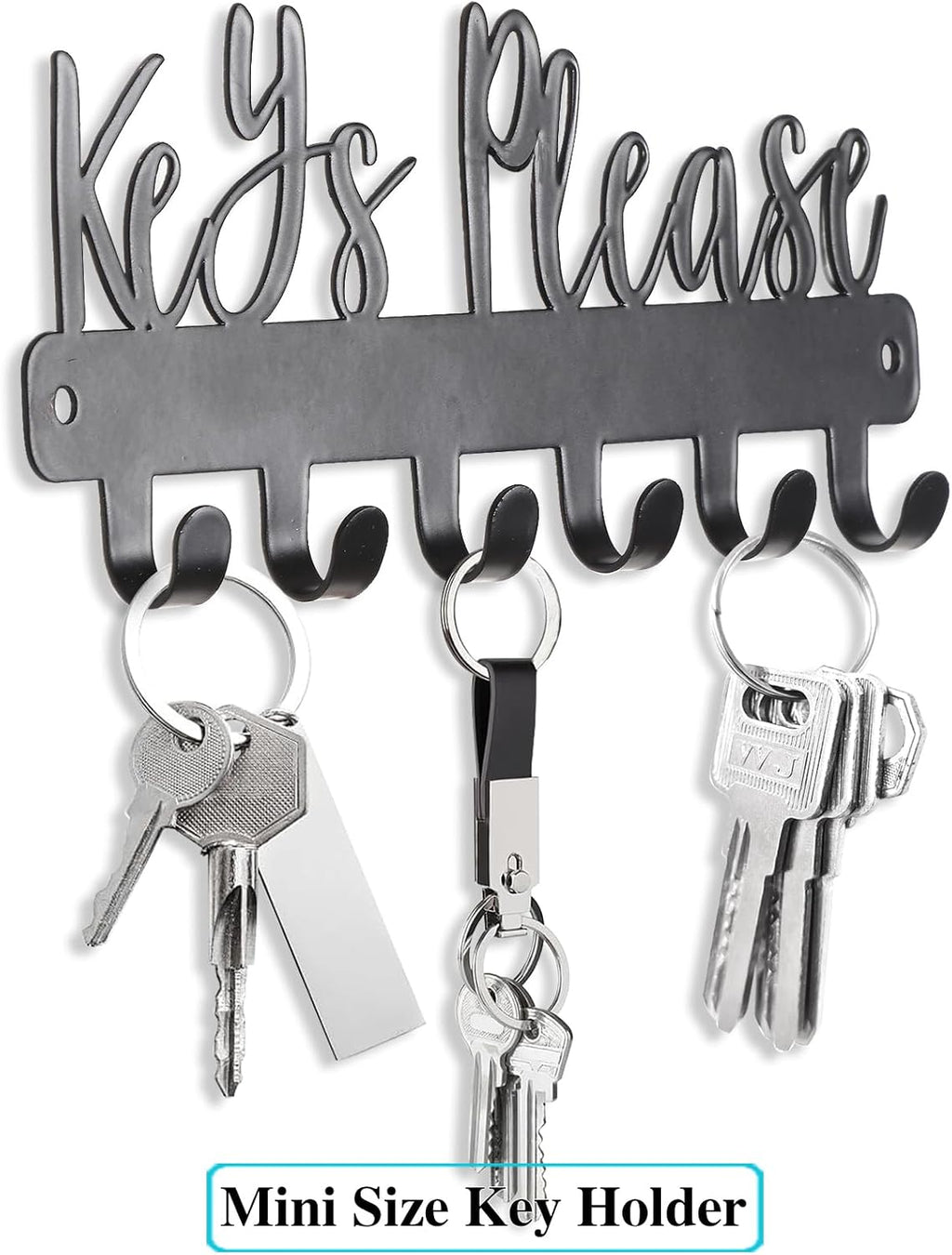 Keys Please Key Holder Wall Mounted, Mini Size: 7.28x2.95inch