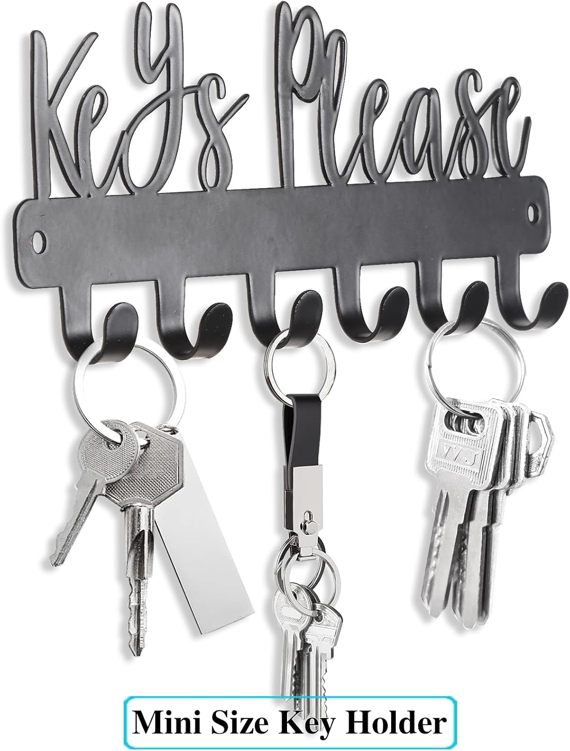 Keys Please Key Holder Wall Mounted, Mini Size: 7.28x2.95inch