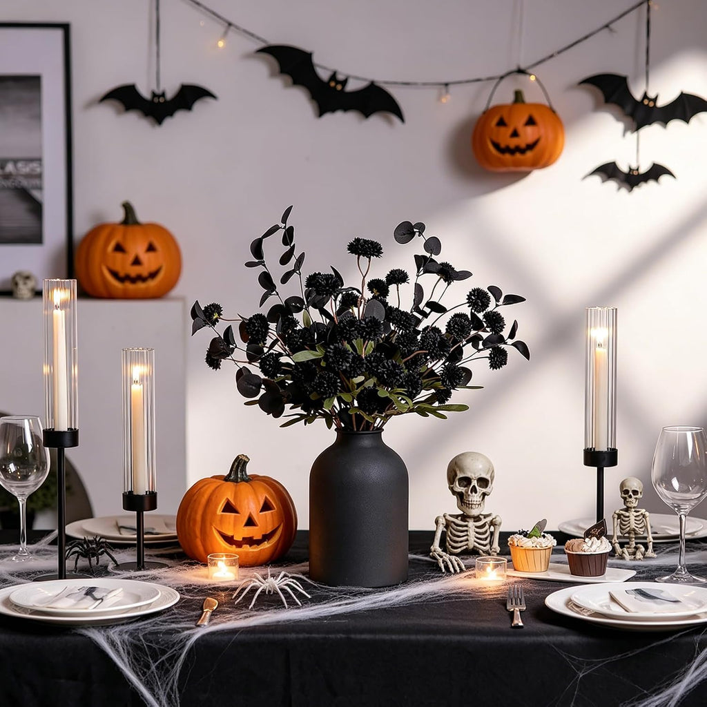BLOSMON Black Flowers Artificial for Dining Table Centerpieces Decor