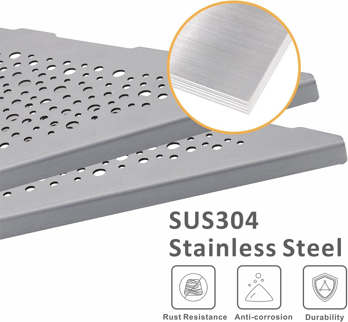 WELLUP Corner Shower Shelf Brushed Nickel 2 Pack,10" Shelf for Tiled Wall