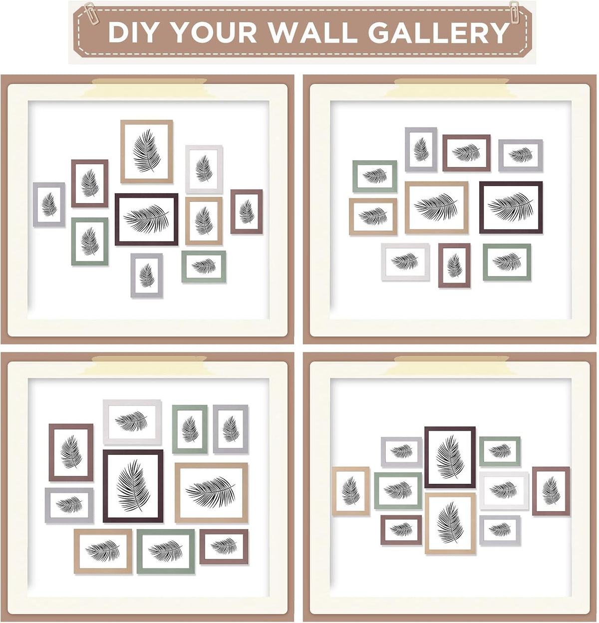 Funtopia 10 Pack Picture Frames Set, Picture Frames Collage Home Wall Decor