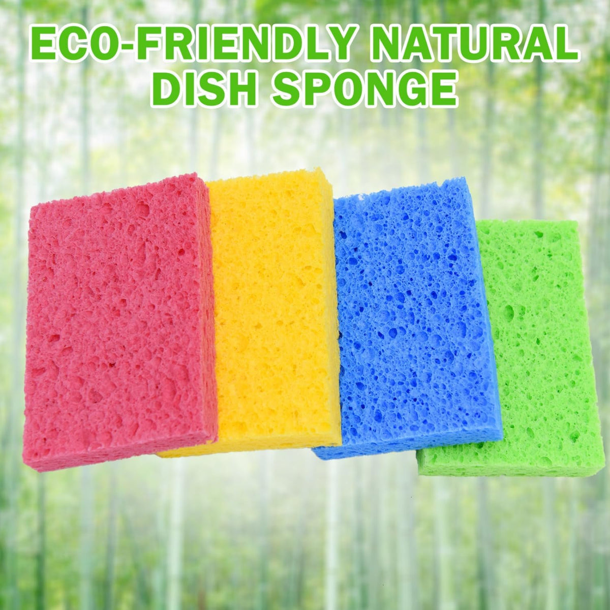 YoleShy 24 Pack Dish Sponges Kitchen Natural Compressed Cellulose Sponges