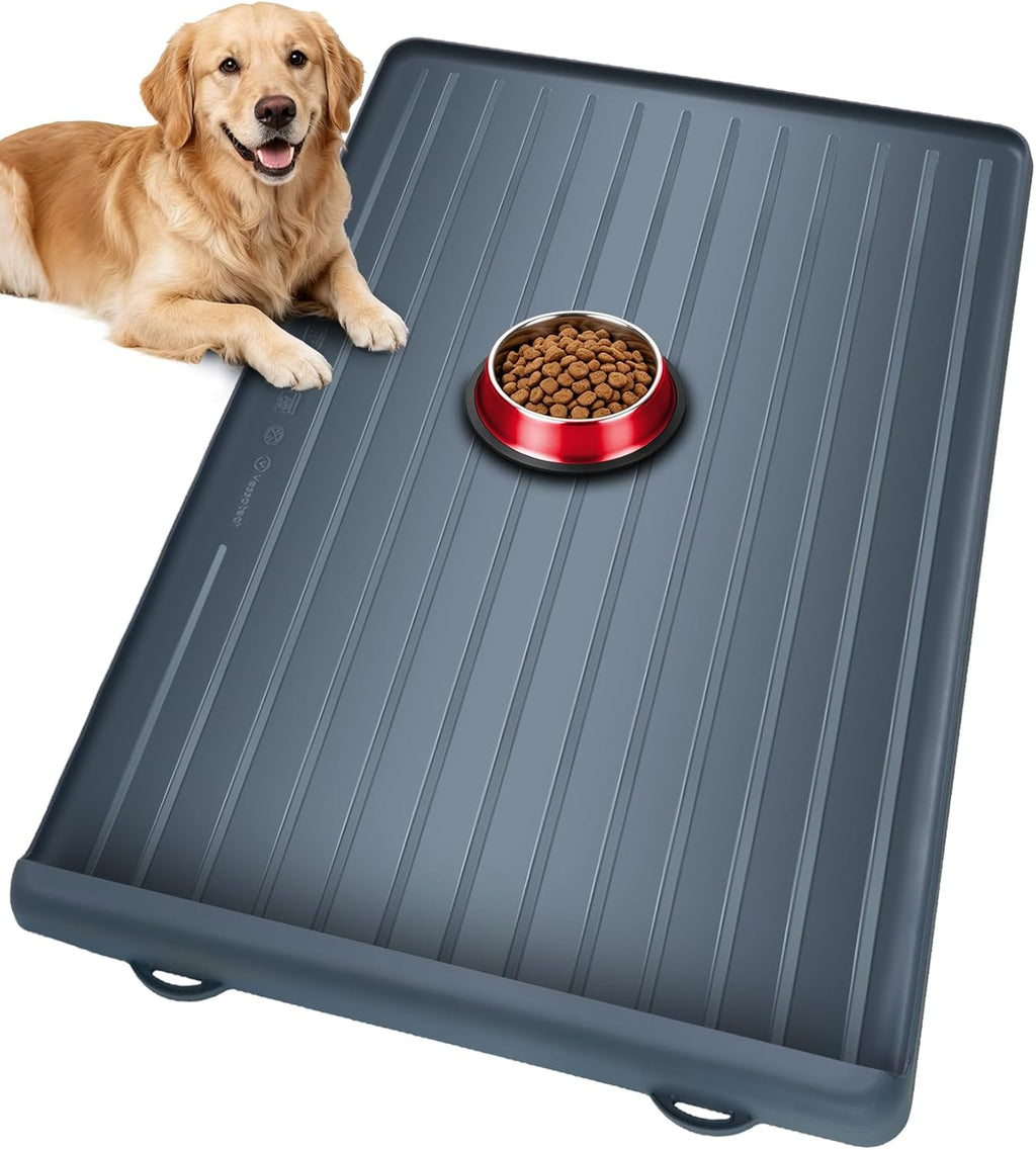 Dog mat for Food and Water - 39.4" x 27" Thickened Large Dog Food Mat