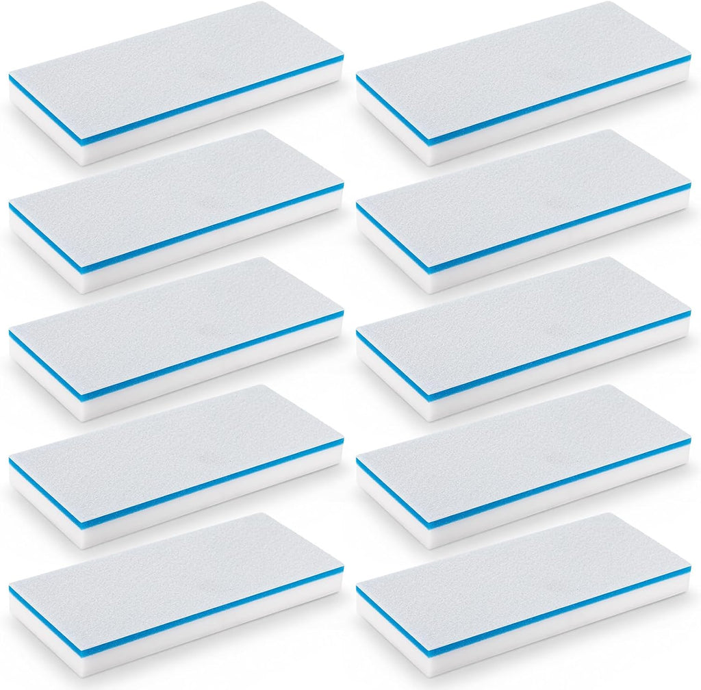 10 Pack Magic Sponge Eraser Mop Pads, 4.5" x 10" x 1"