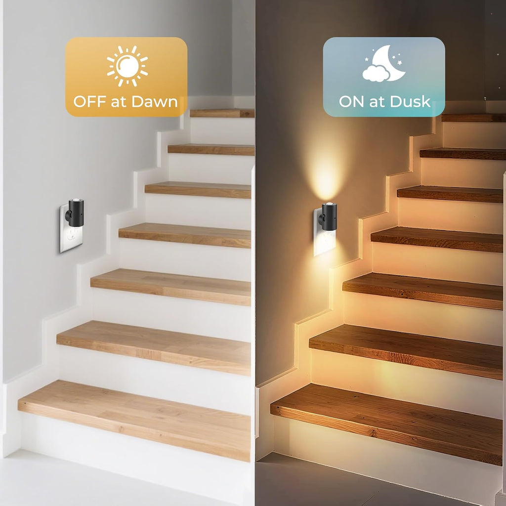 TSEXES Night Light Plug into Wall, 2700K Warm White, 4 Pack