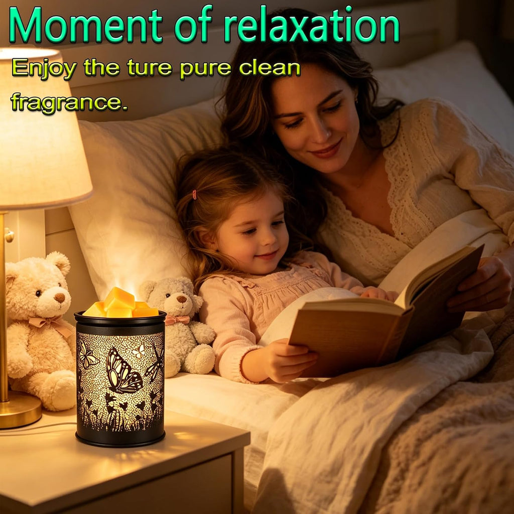 scentsy Wax Warmer for Scented Wax melt Warmer Wax Melter for Candle Making lamp Candle Warmer Plate Oil Burner for Home Decor and Gifts for Holiday （Dragonfly/Butterfly）…