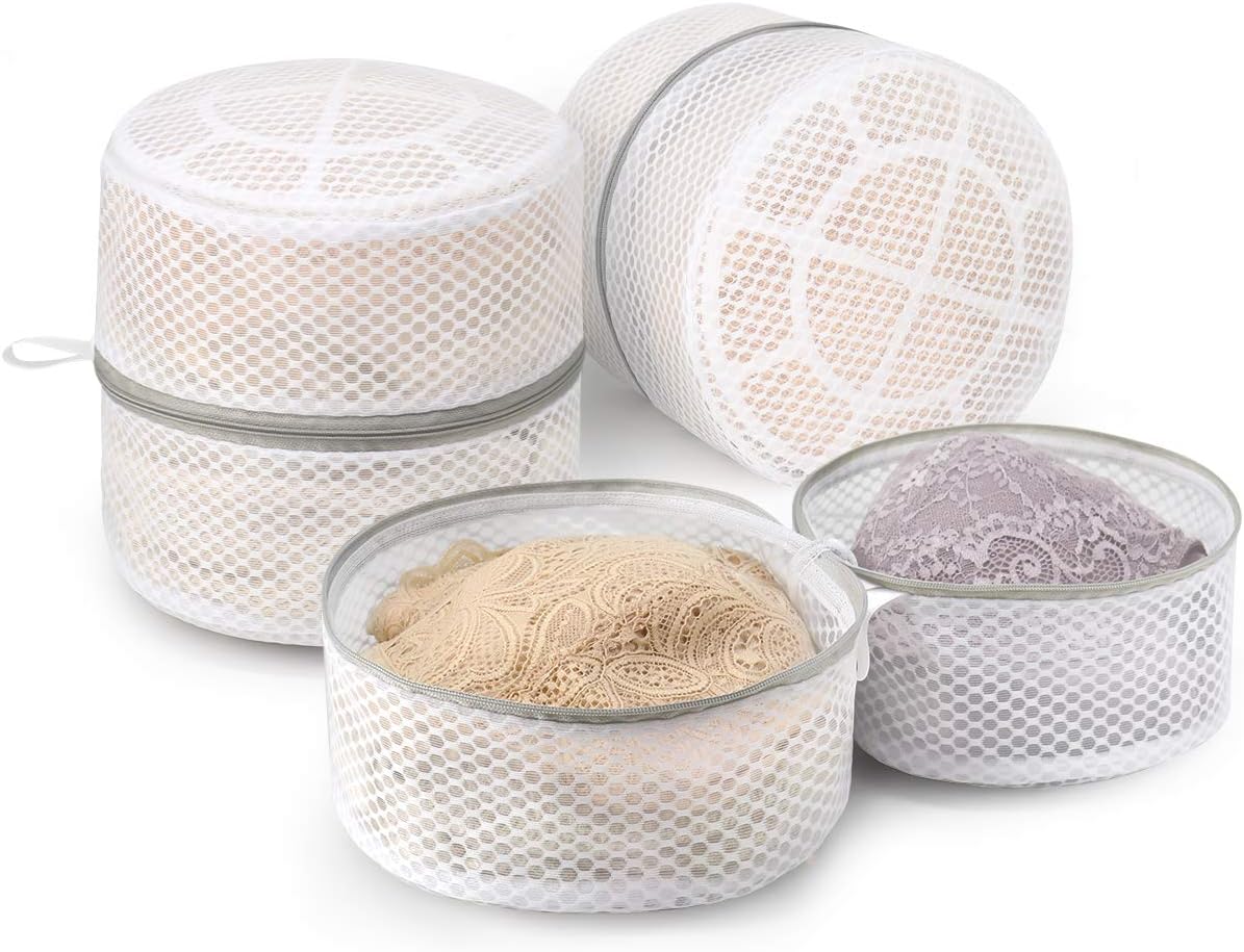 Muchfun 3Pcs Bra Wash Bags, Honeycomb Mesh Laundry Bags for Delicates