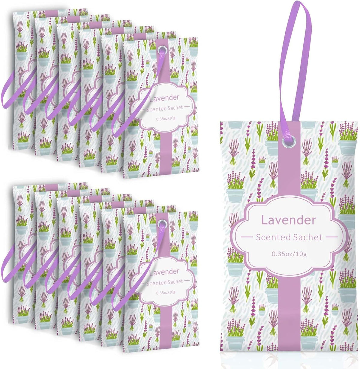 SCENTORINI Lavender Sachets for Drawer and Closet, Sachets Bags 14 Pack