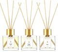 Reed Diffuser Set of 3, 50 ml Jasmine Lily/Citrus/Ocean Sea Salt
