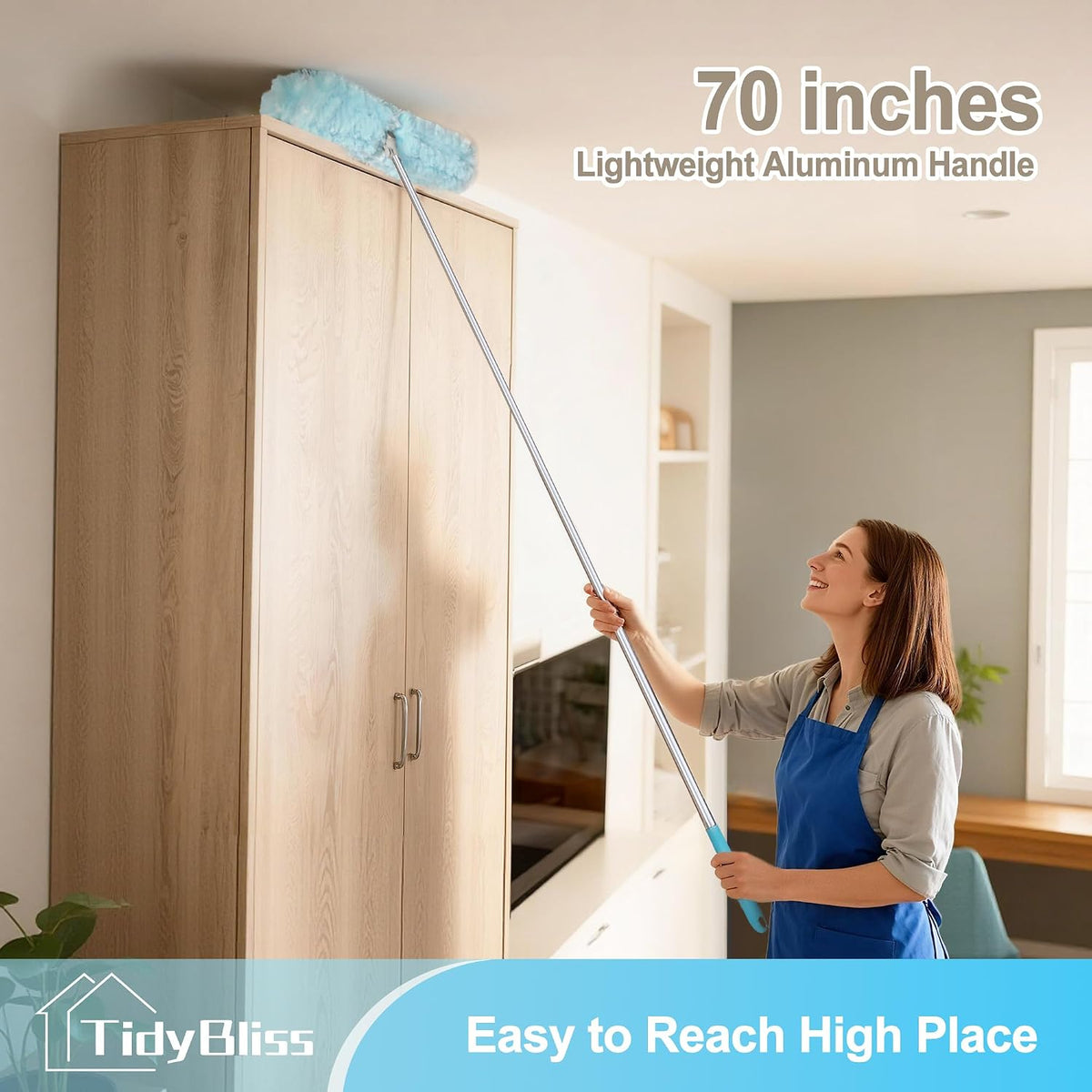 TidyBliss 6 ft Extendable Dusters for Cleaning Compatible with Swiffer