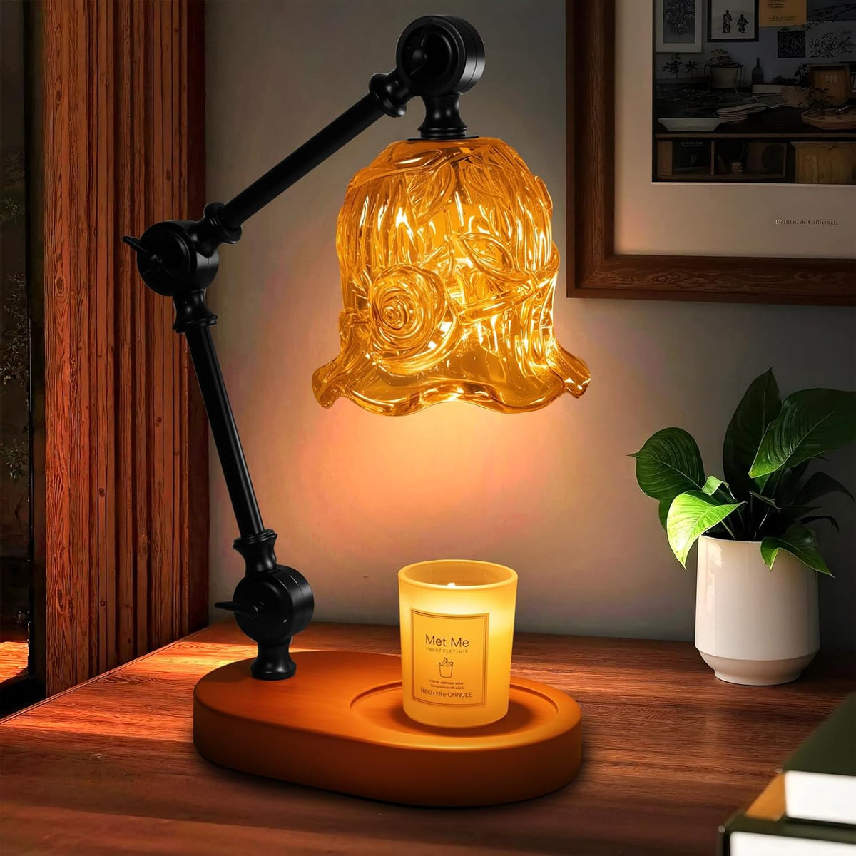 Candle Warmer Lamp Dimmable Wax Melting Warmer Adjustable Height