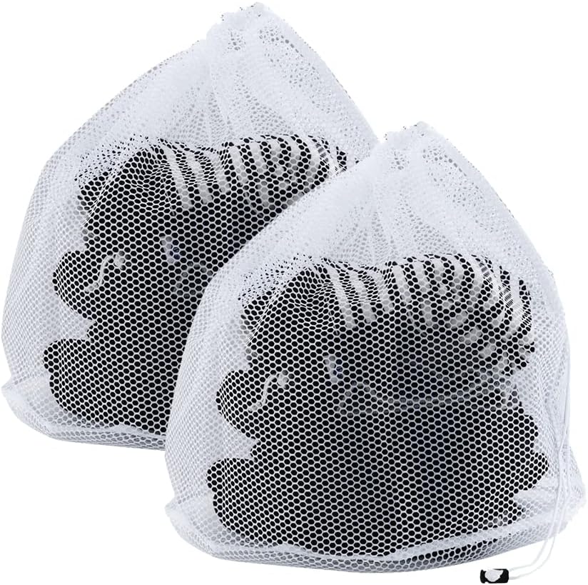 Mesh Laundry Bag - With Drawstring,19.6×27.5 inch Large Laundry Bra Underwear Products Laundry Bags Baskets Mesh Bag Household Cleaning Tools Accessories Laundry Wash Care (Coarse Mesh-2PCS)