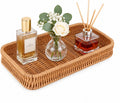 Toilet Tank Tray, Bathroom Vanity Tray, Metal Woven Organizer, Brown