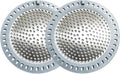 Seatery 2PCS Shower Drain Hair Catcher, Shower Drain Strainer, Stainless Steel with Silicone Edging, 4.75 Inch Diameter