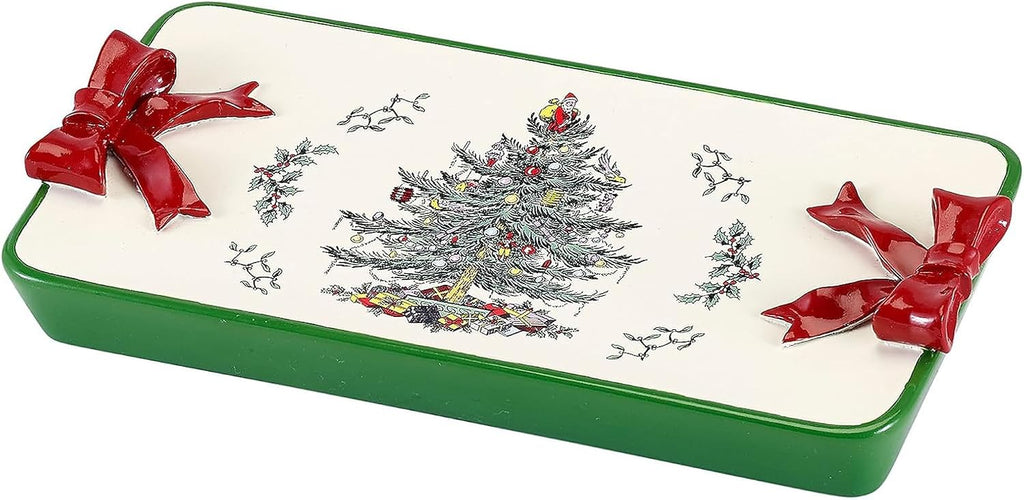 Spode - Christmas Vanity Tray, Organizer for Soap, Lotion, Jewelry & Makeup