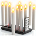 PChero Rechargeable Flameless Taper Candles with Charging Station, 10 Pack