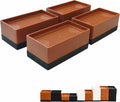 4Pcs Bed Risers Heavy Duty Adjustable 1.57" Furniture Risers Brown