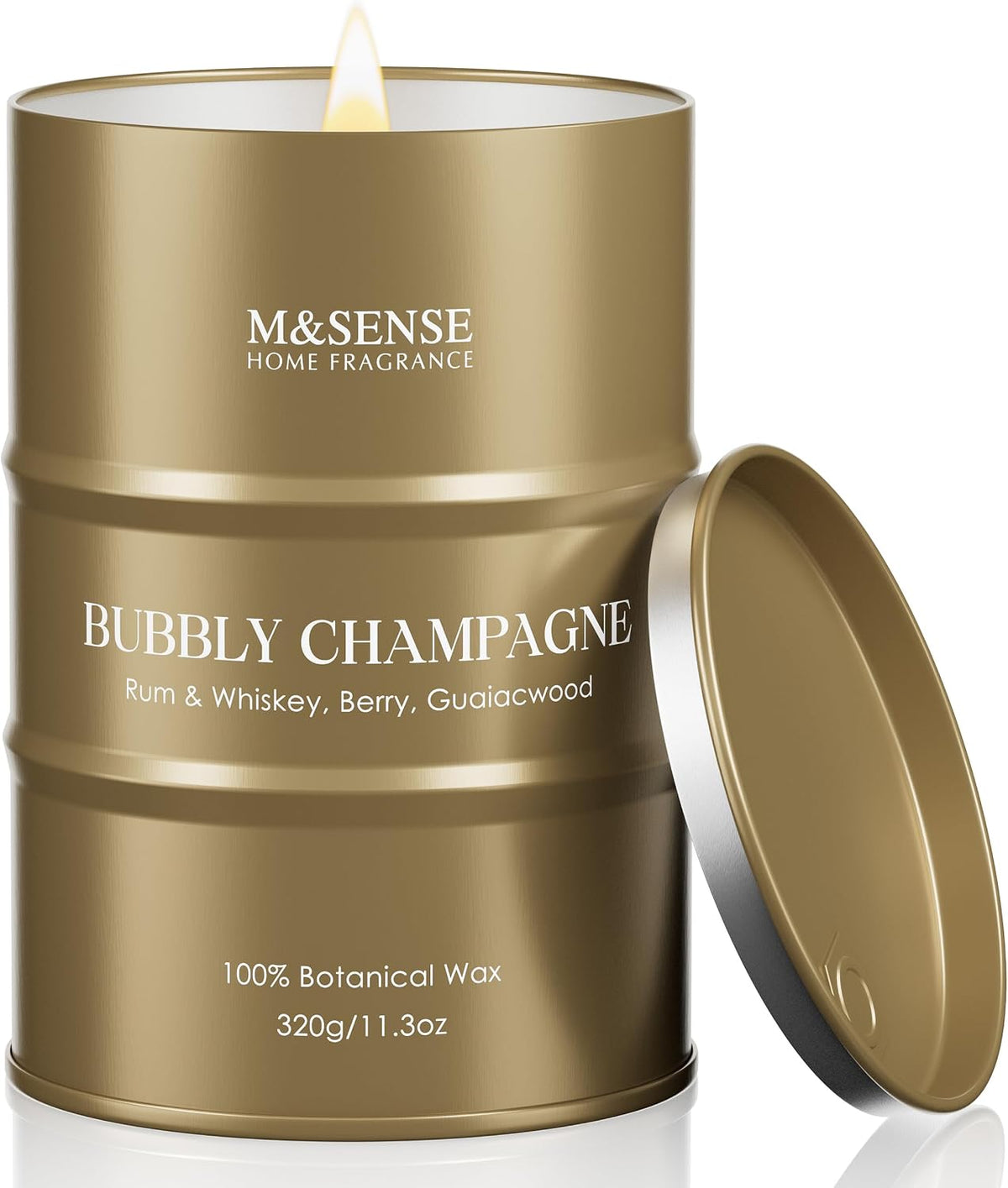 M&SENSE Bubbly Champagne Scented Fall Candles,11.3oz Soy Wax