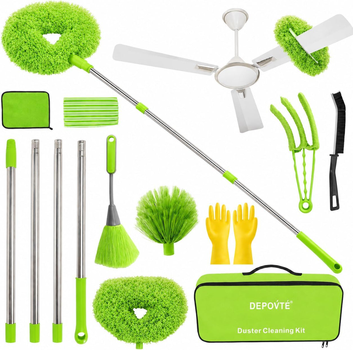 Ceiling Fan Cleaner Duster Kit 72 Inch Ceiling Fan Duster Extension Pole