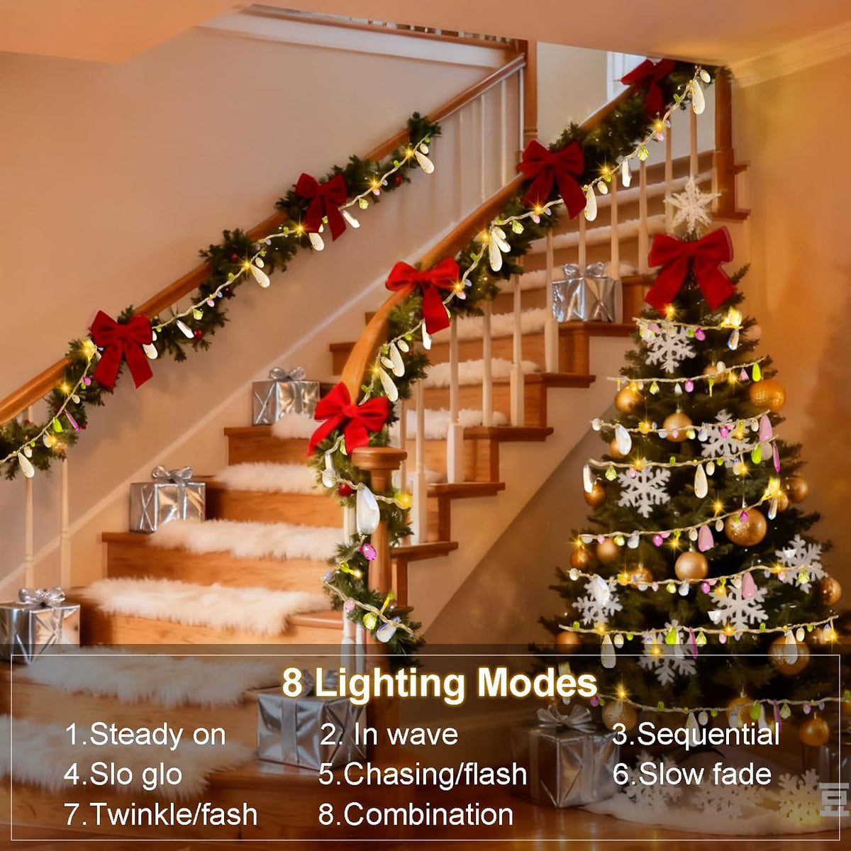 Battery Fairy String Lights Acrylic Gems Jewels String Lights with Remote