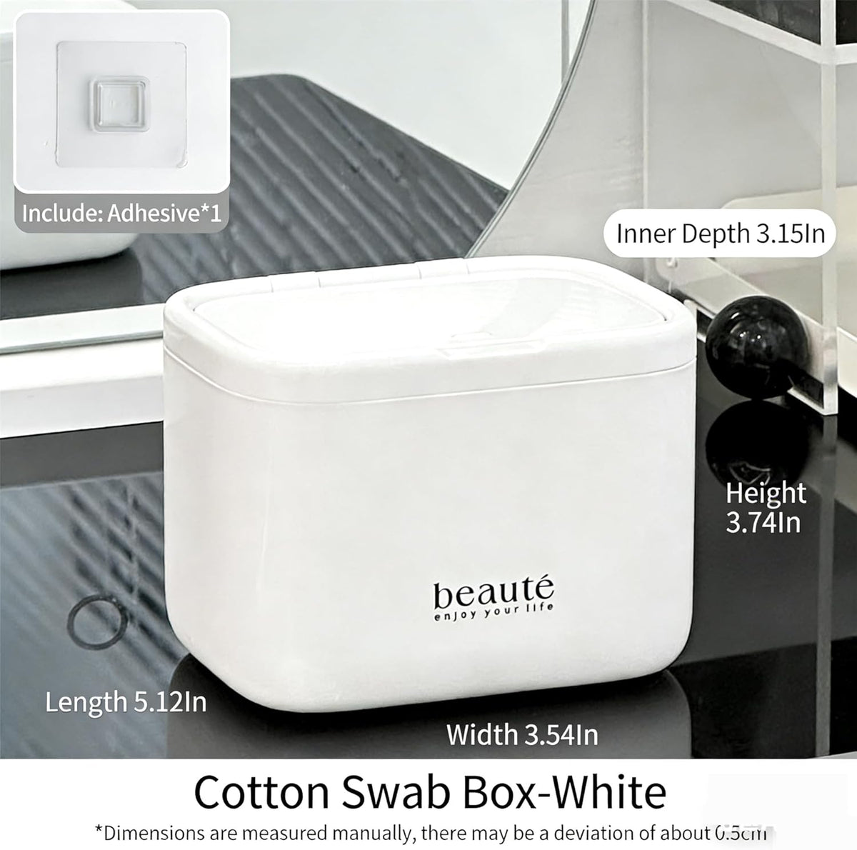 Pop-Up Qtip Holder Qtip dispenser Cotton Swab Automatic Lifting