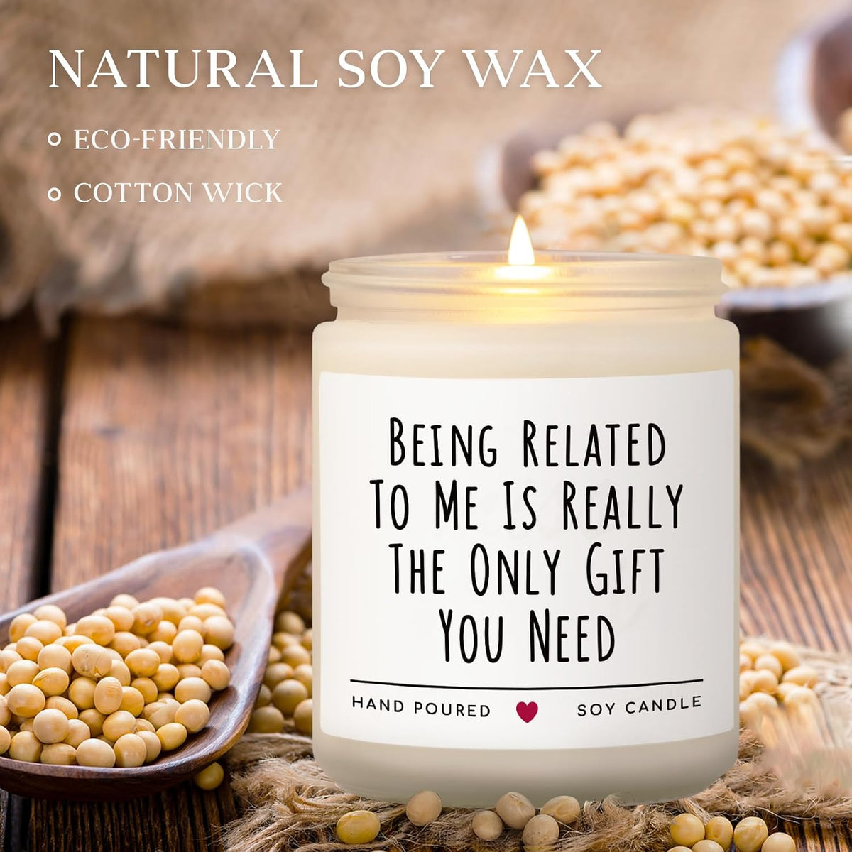 Funny Gifts for Brother, Brother Birthday Gifts, Brothers Gift from Sister, Soy Wax Lavender Candles for Siblings, Sister, Nephew, Friends