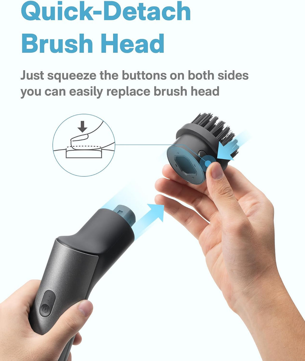 HOTO 1 Pcs Replacement Brush Heads for HOTO Electric Spin Scrubber Only