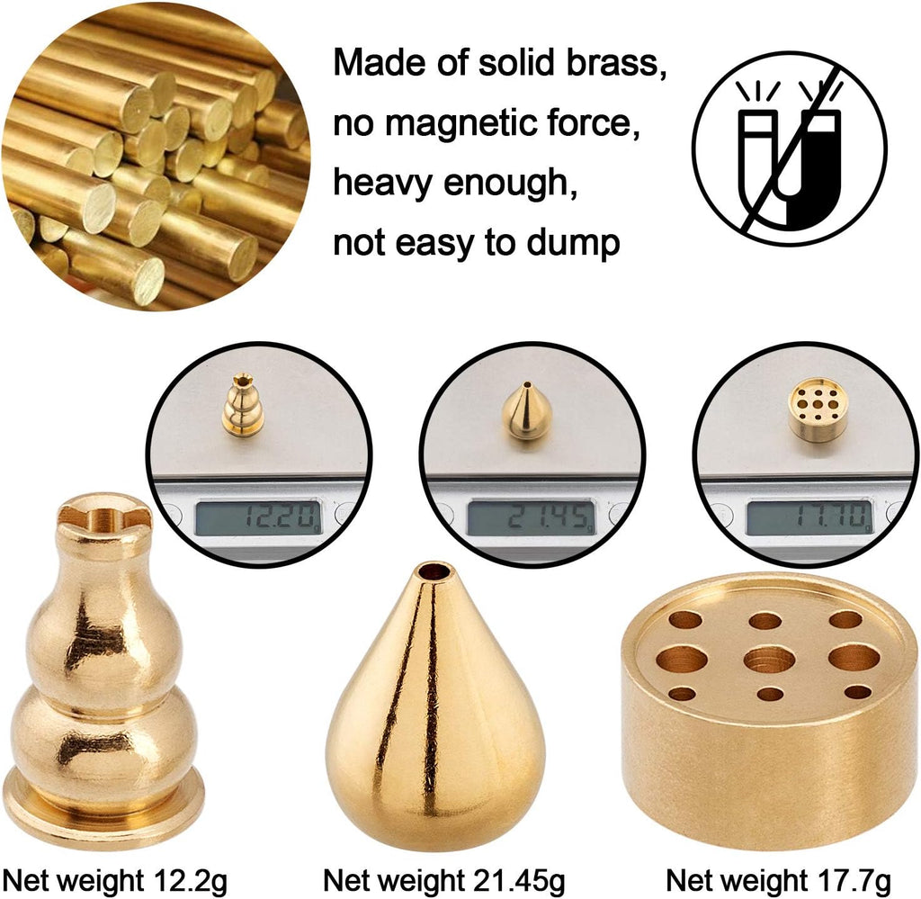 OIIKI Brass Incense Holder, Coil Incense Burner, 3 Styles