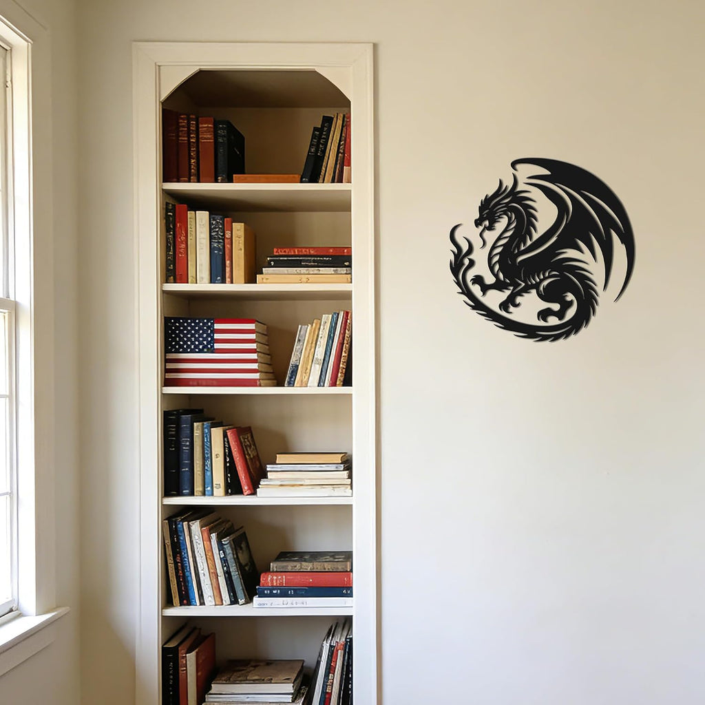 Rajukit Metal Dragon Wall Art Fantasy Decor for Home