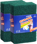 Heavy Duty Scrub Sponge, Scratch Free Dual-Sided Dishwashing Sponge, Scouring Pad for Home Kitchen, Sink, Dish, Bathtub, Wall, 10 Pack