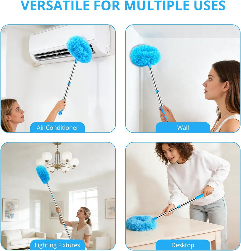 SetSail Ceiling Fan Cleaner Duster, with Extension Pole for Cleaning, Blue