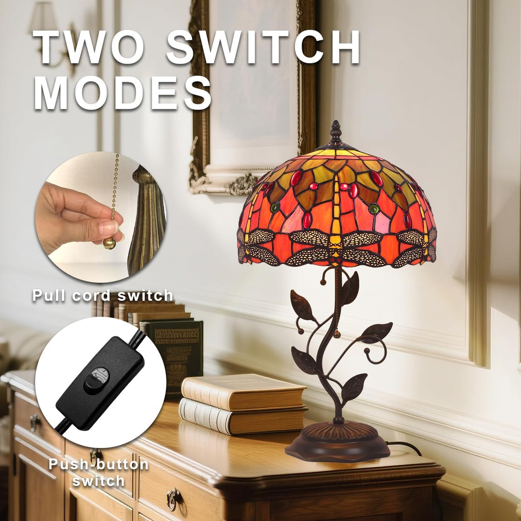 Tiffany Table Lamp Antique Stained Glass Lamp 12x12x20 Inch