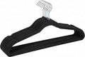 Simplify 10 Super Slim Velvet Huggable Hangers in Black