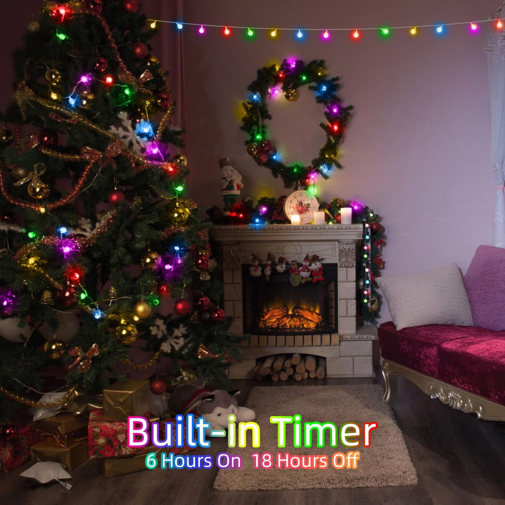 360 LED String Lights 132ft, 8 Lighting Modes Plug in Fairy String Lights
