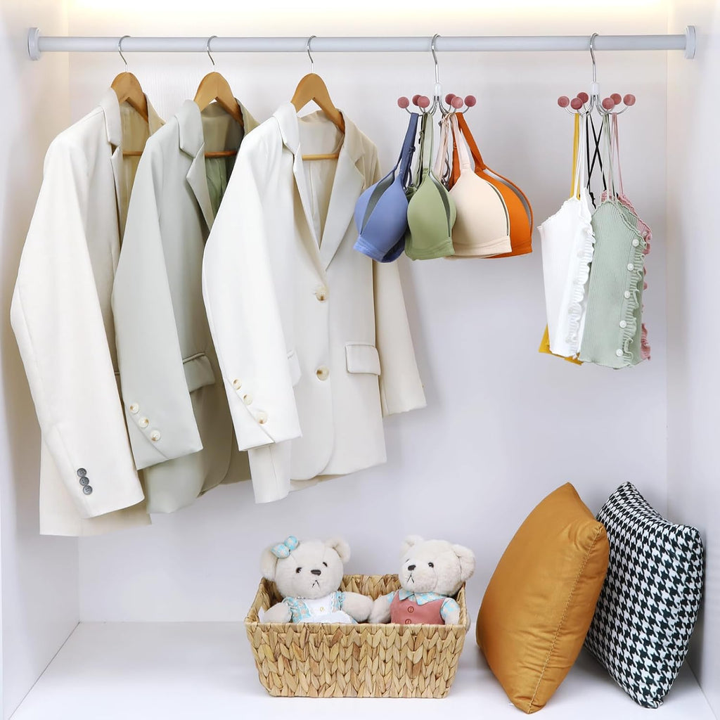 TOPIA HANGER Hoodie Hangers 2-Pack with 6 Cedar Balls, 360° Swivel, CT43C