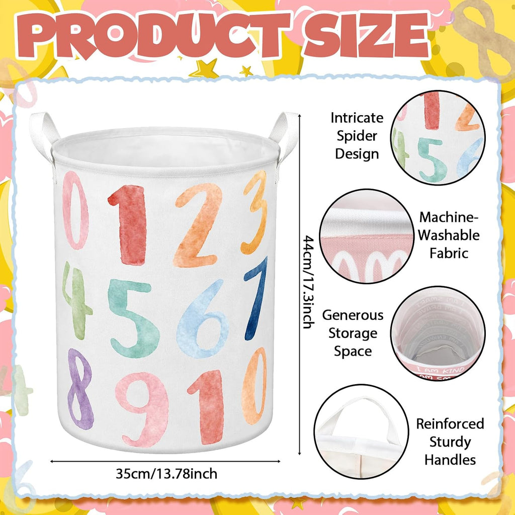 2 Pcs Reading Corner Decor for Classroom Rainbow Hamper Basket