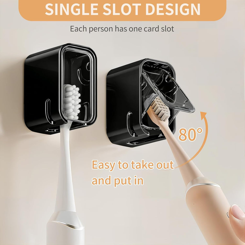 Wall Mounted Toothbrush Holders for Bathroom