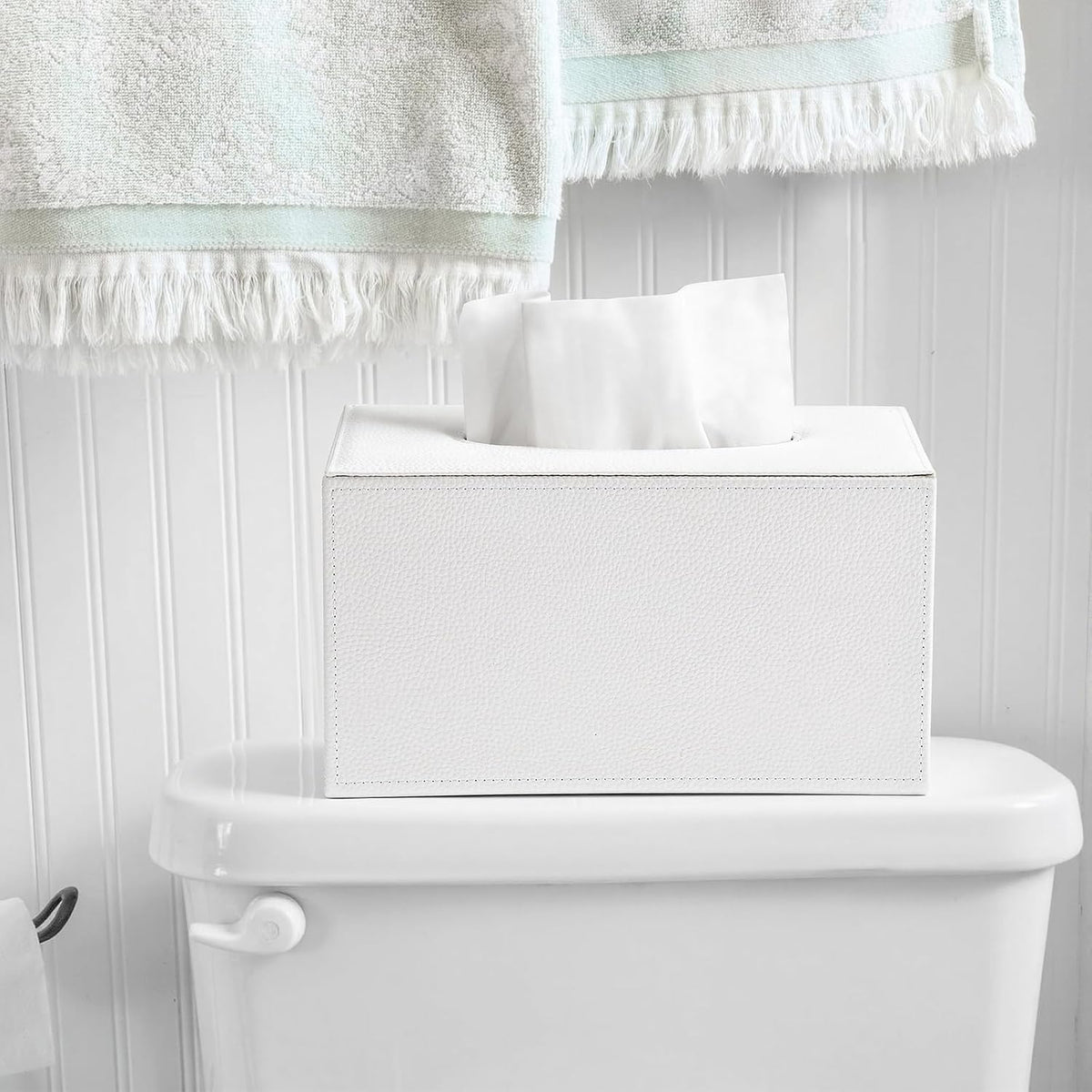 Sumnacon Large Tissue Box Cover Rectangle,Magnetic Bottom Tissue Box Holder