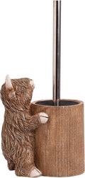 Highland Cow Toilet Brush Holder Set, Cow Bathroom Decor