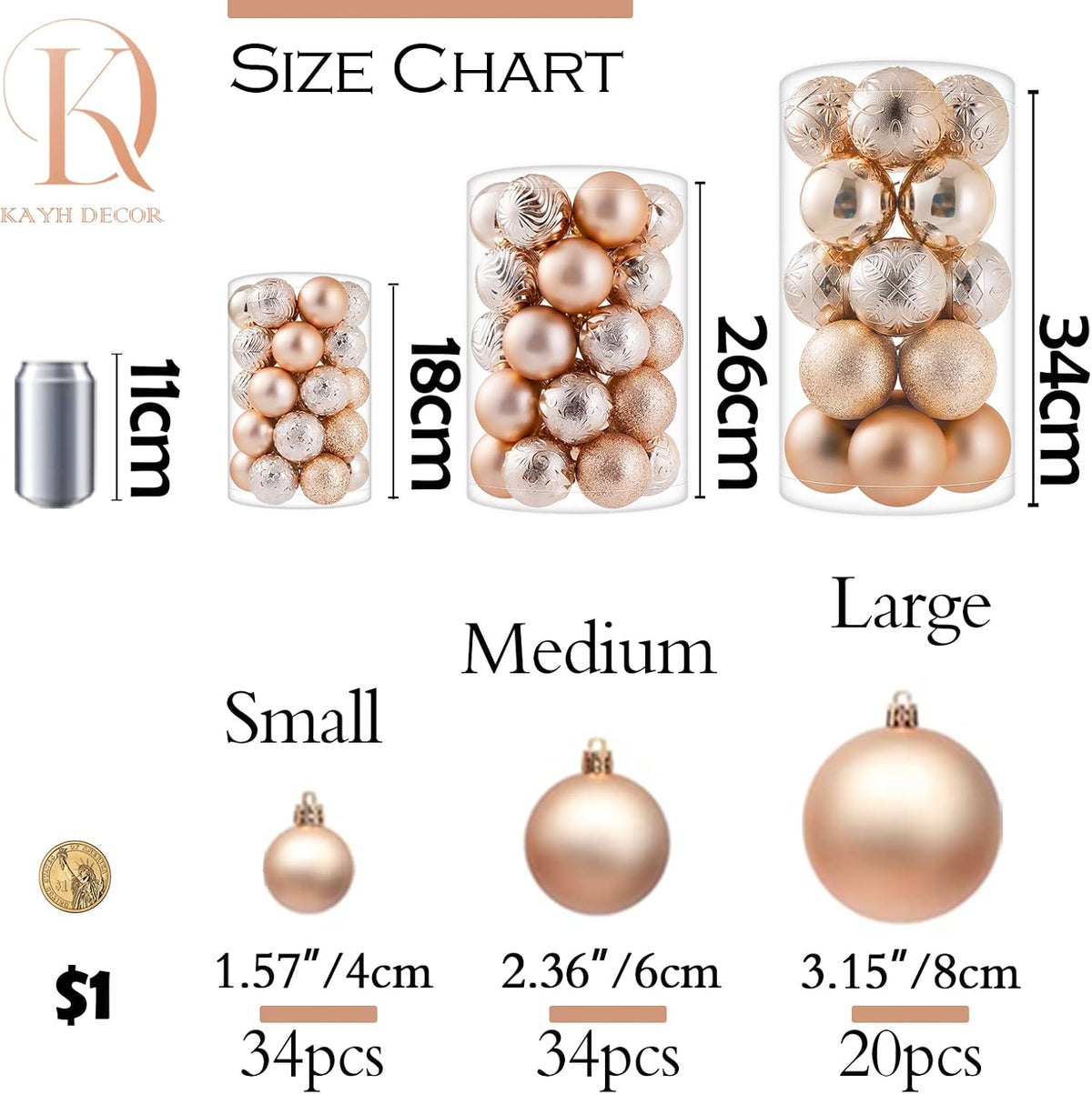 34ct Light Purple Christmas Ball Ornaments Shatterproof Plastic Christmas Tree Decorations for Xmas Party Home Office Holiday Decor -Medium Size (2.36"/ 60mm)