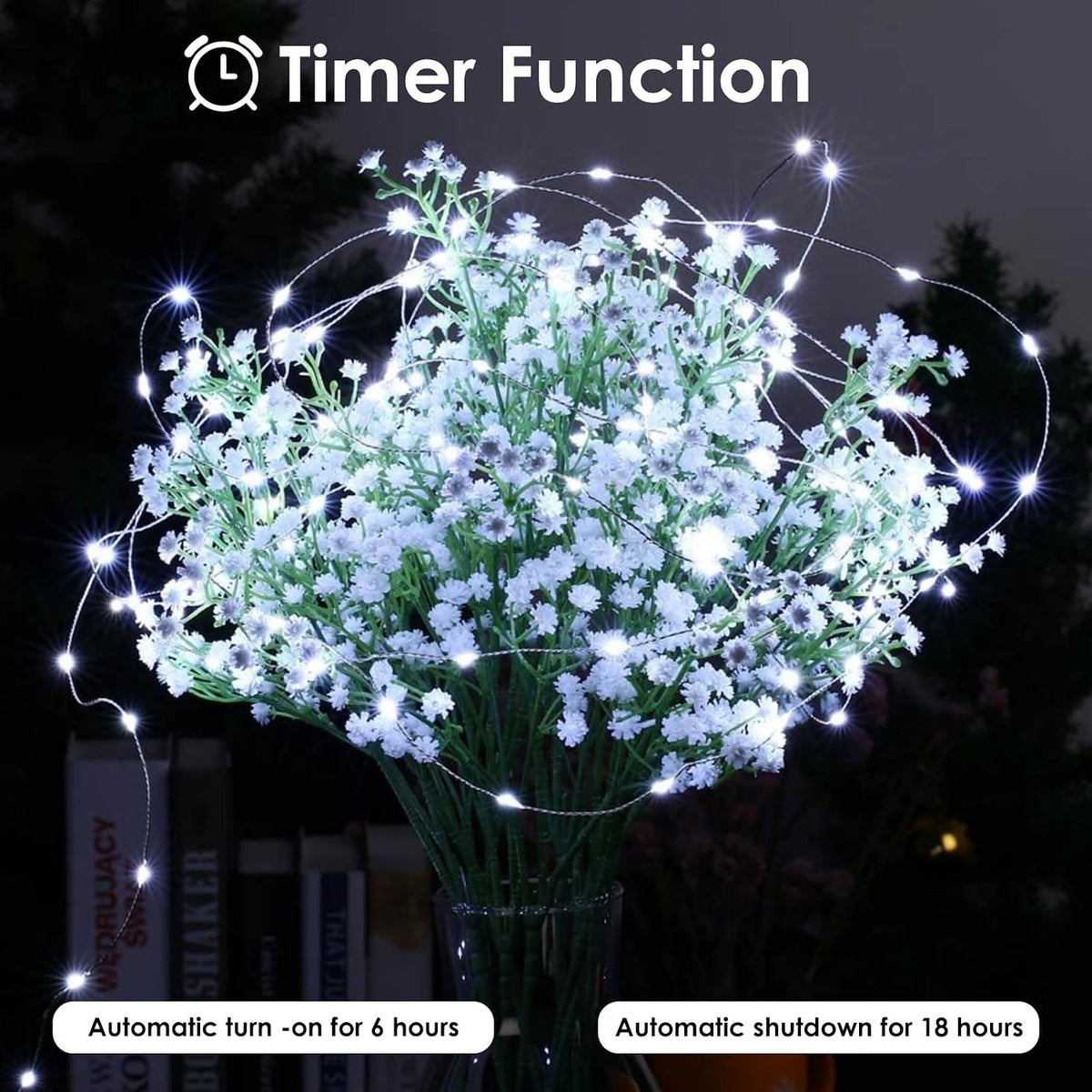 4 Pack Fairy Lights Battery Operated Battery String Light Remote Cool White