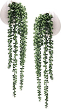 Tiita Artificial Hanging String of Pearls Plants in Pots, 2 Pack for Decor