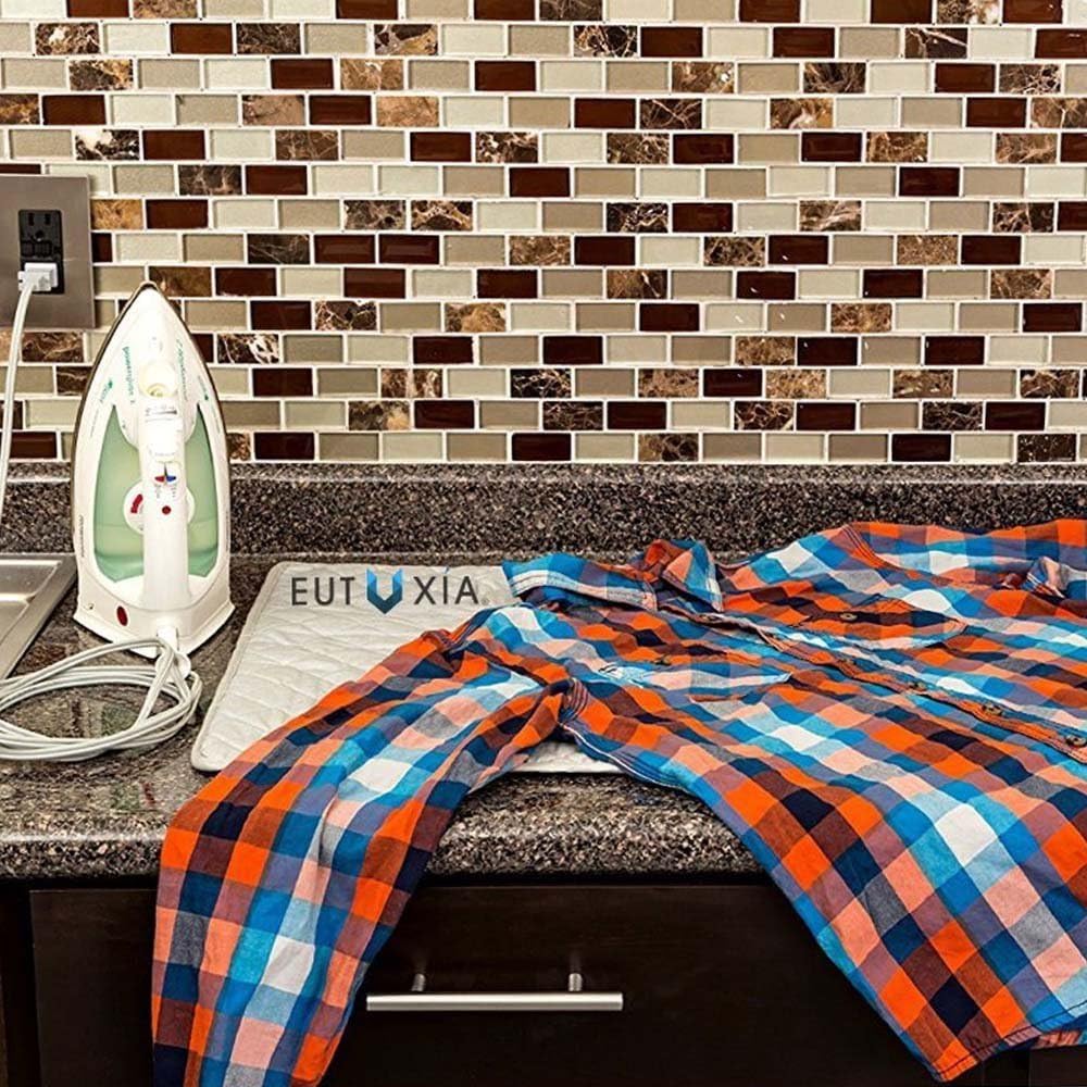Kaxich Foldable Magnetic Ironing Mat Washer Dryer Heat-Resistant Ironing Pad Blanket Thick Portable Ironing Board Cover for Table, Travel and Flat Surface 33"X 19"