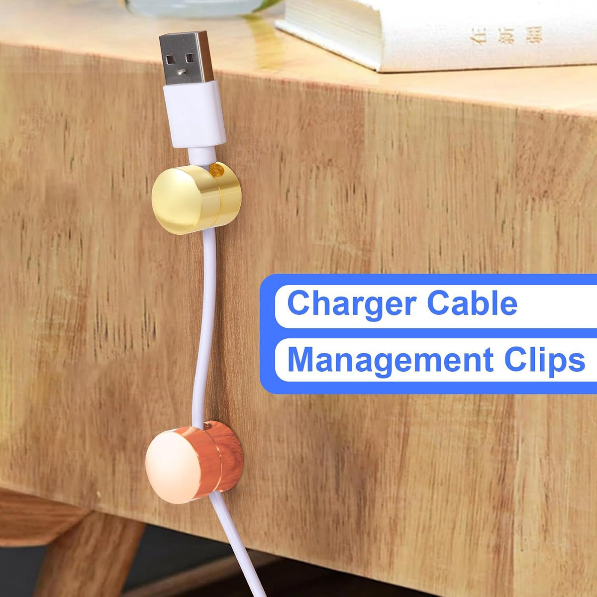 SmallCat 3 Sets Charger Holders for Cords, Cable Anchor Holders, 3 Colors