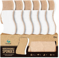 Isshah Natural Kitchen Scrub Sponges for Dishes - S-Shaped - 12 Count