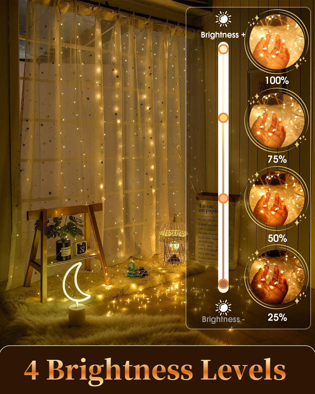 8-Pack Fairy Lights Battery Operated, 33ft 100 LED(Total 264ft 800 LEDs)