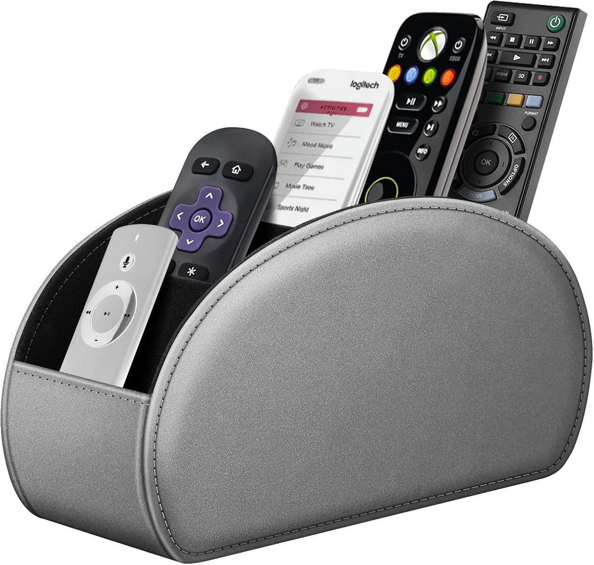 FINTIE Remote Control Holder with 13 Compartments Vegan Leather