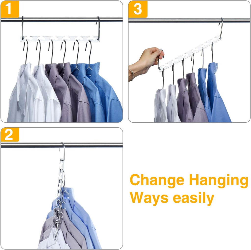 HOUSE DAY 12 Pack Space Saving Hangers for Clothes, Metal Magic Hanger