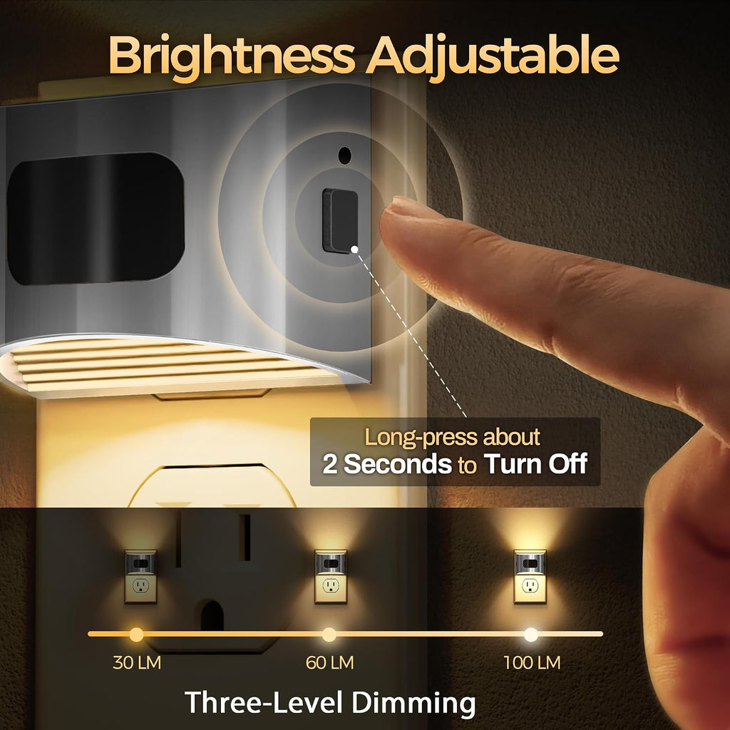DORESshop Motion Sensor Night Light, Night Lights Plug into Wall, 3000K
