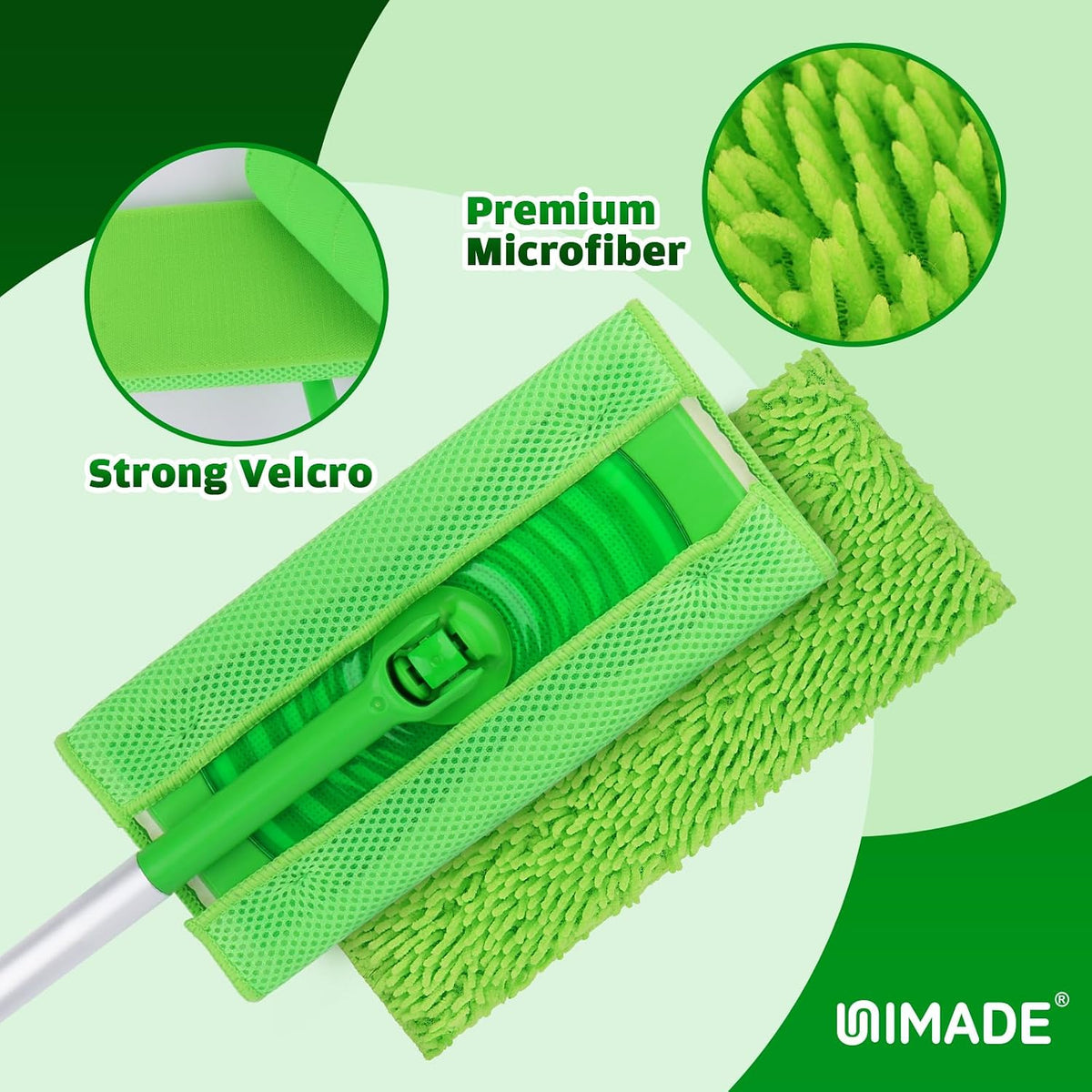 UNIMADE Reusable Microfiber Mop Pads Compatible with Swiffer Sweeper